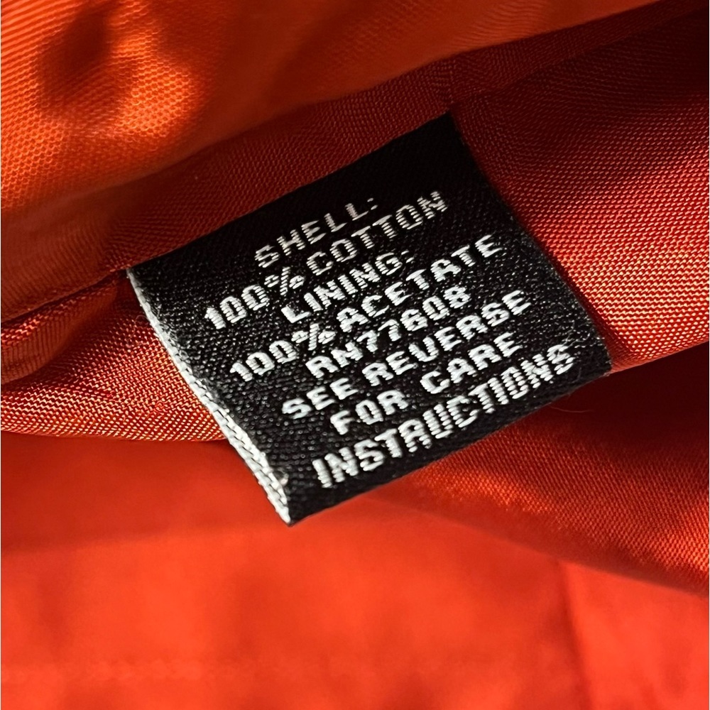 J. Peterman structured peplum style snap button blazer jacket rust orange - Picture 4 of 6